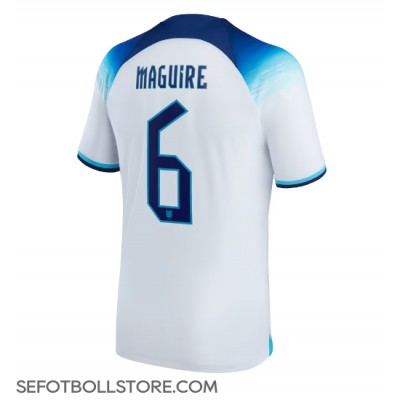 England Harry Maguire #6 Replika Hemmatröja VM 2022 Kortärmad